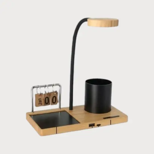 Auburn 6 in 1: Multi-Functional Bamboo Desk Utility — image 1