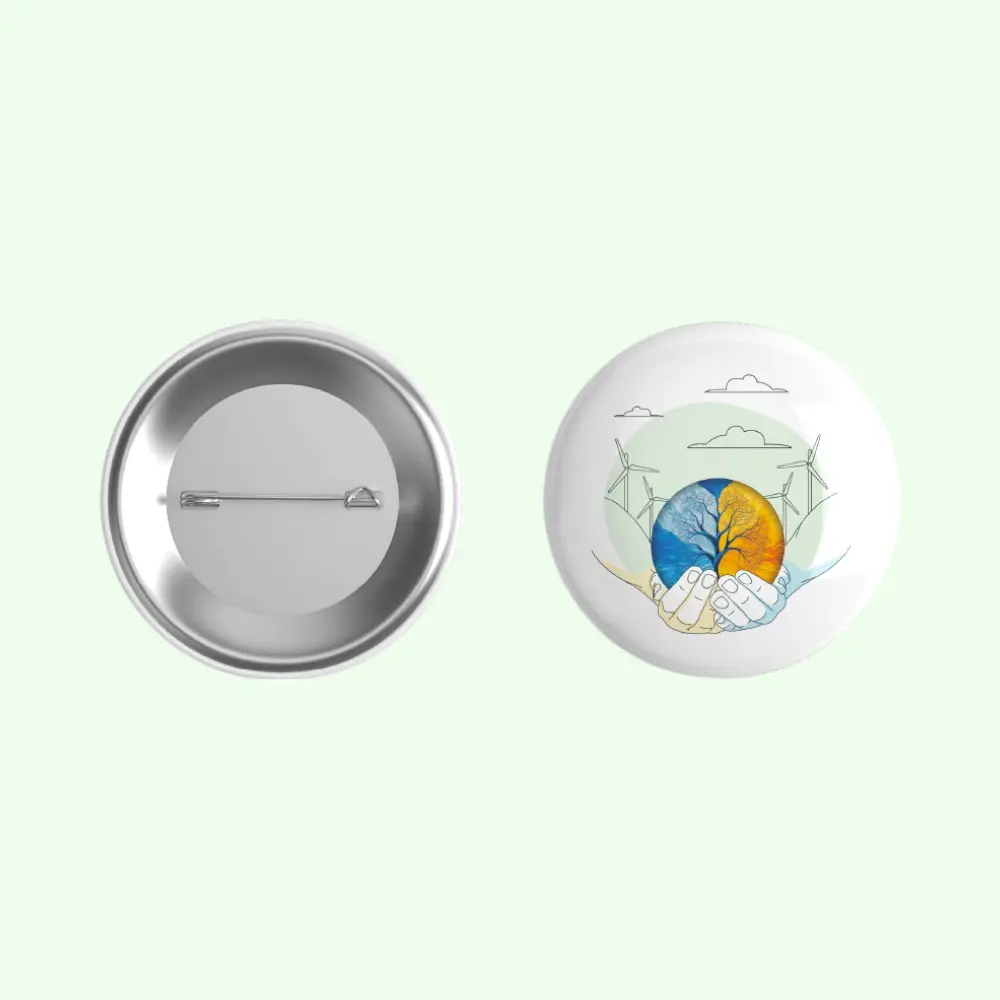 Climate in Our Hands- Snapdot Pin Badge — image 1