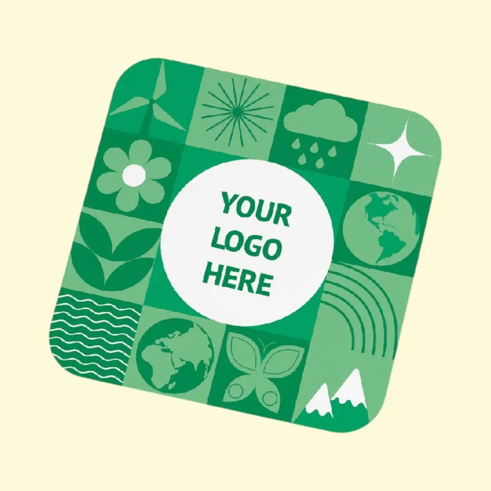 Customized Logo Coaster with Foam - Square - 9 x 9 cm — image 1