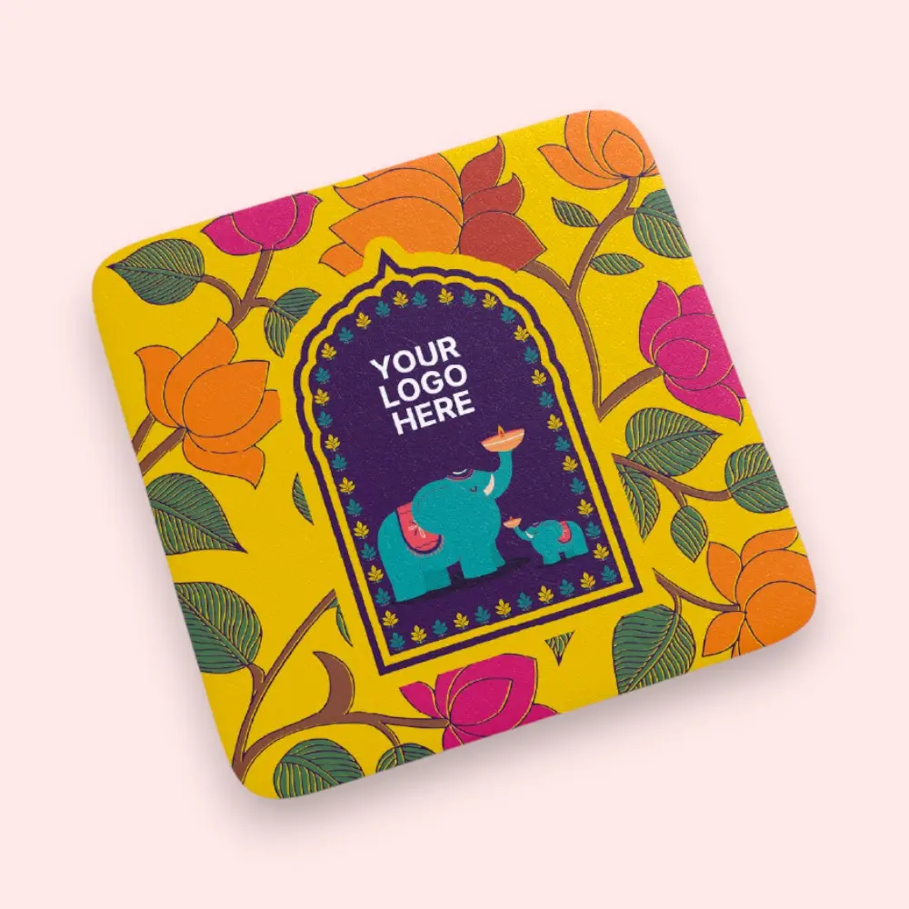 Diwali Peacock Radiance Coaster — image 1