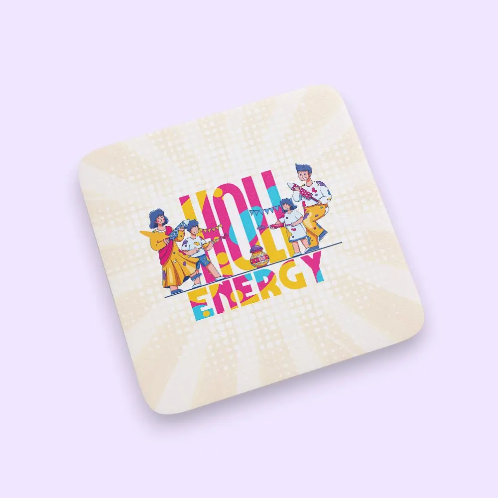Holi Energy Celebration- Coaster 4* 4 inches — image 1