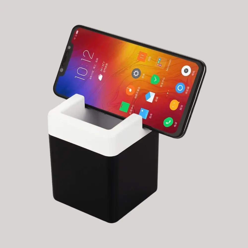 Power Glow USB Hub With Tumbler & Mobile Stand- Black — image 1