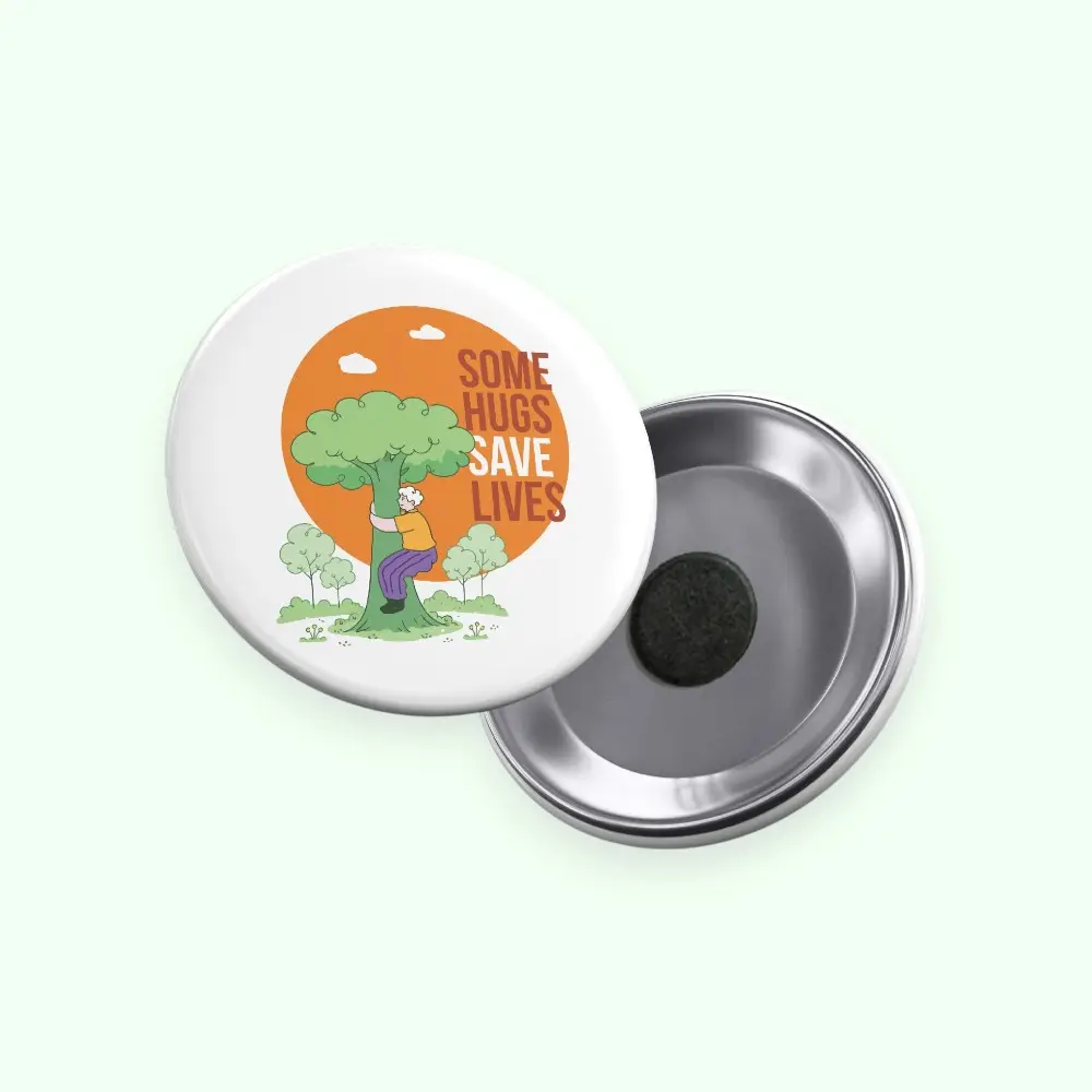 Rooted - Earth Day Snapdot Fridge Magnet- 5.5*5.5 cms — image 1