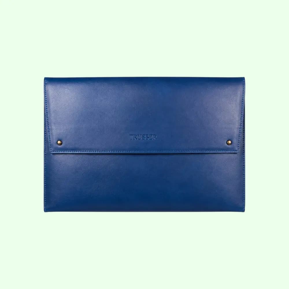Trusser PU Leather 13.9" Inches Document Folder- Blue — image 1