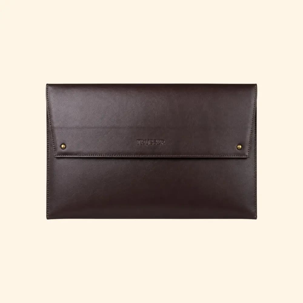 Trusser PU Leather 13.9" Inches Document Folder- Dark Brown — image 1
