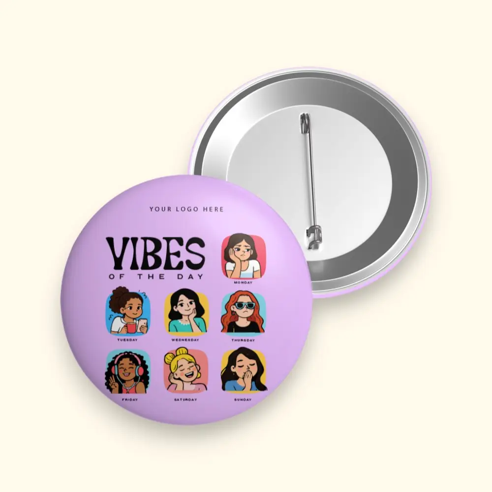 Vibes- Snapdot Pin Badge- 5.5*5.5 cms — image 1