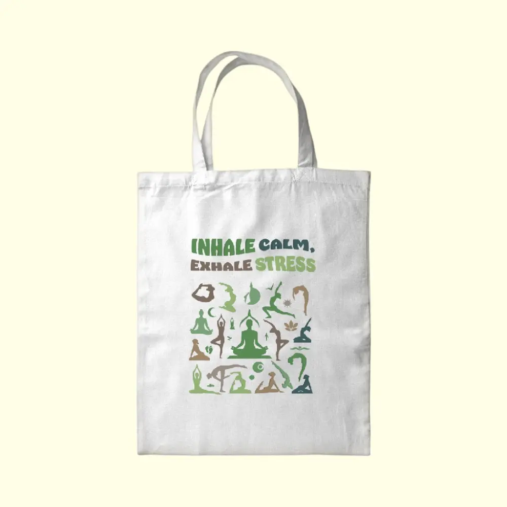 Yoga Vibes Canvas Tote Bag - Mindful Breath — image 1
