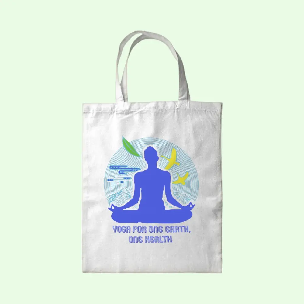 Yoga Vibes Canvas Tote Bag - Mindful Earth — image 1
