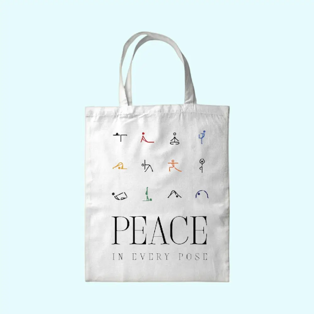 Yoga Vibes Canvas Tote Bag - Mindful Serenity — image 1
