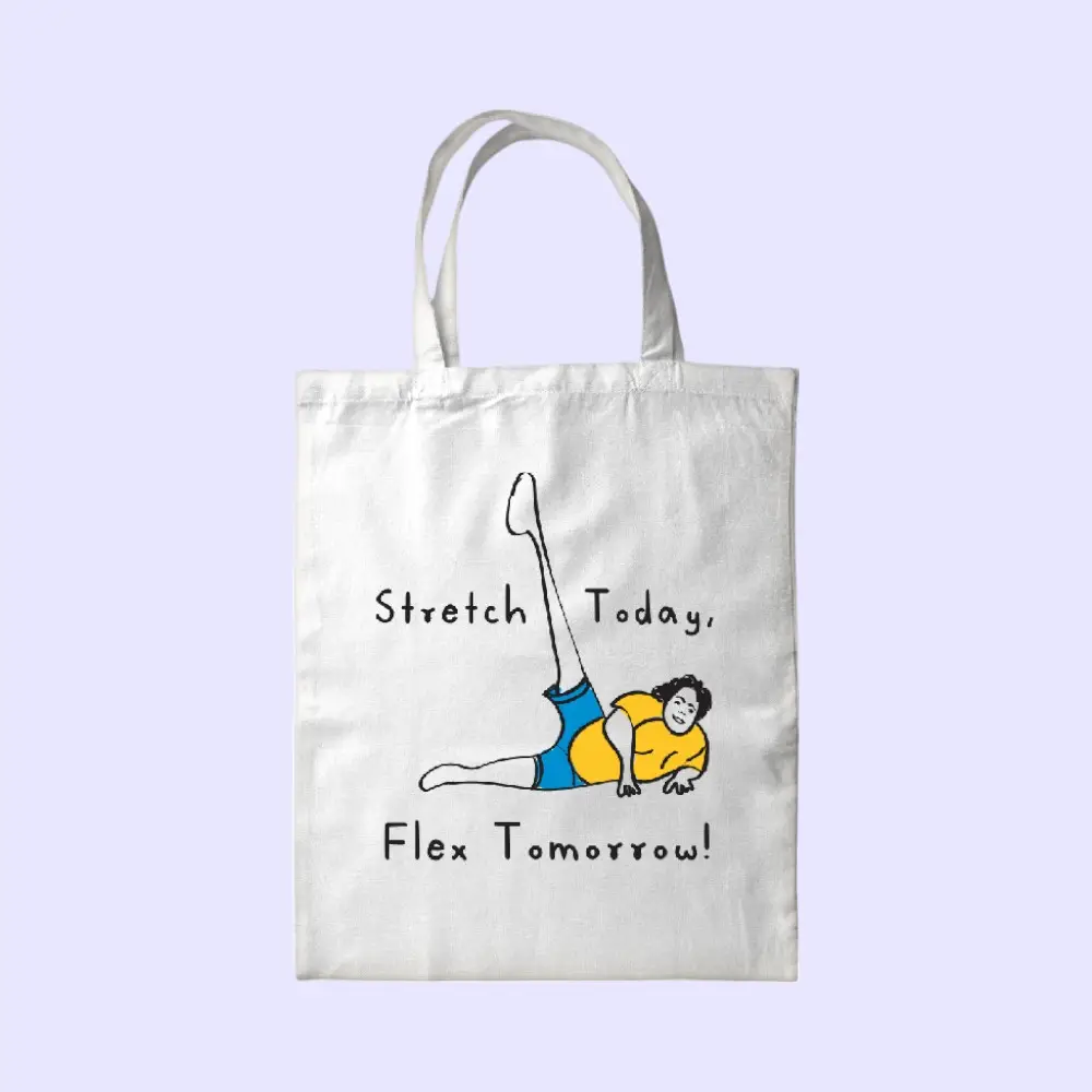 Yoga Vibes Canvas Tote Bag - Mindful Stretch — image 1