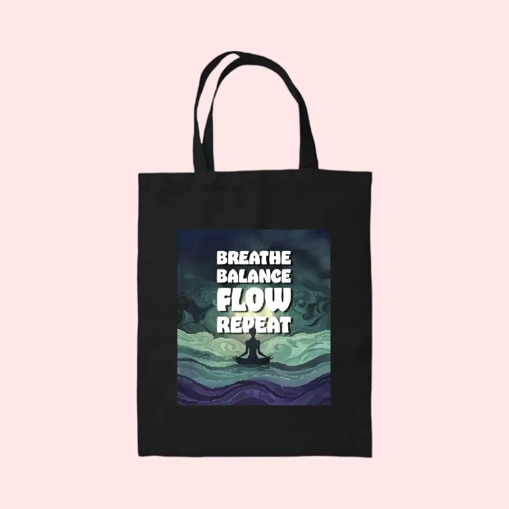 Yoga Vibes Canvas Tote Bag - Mindful Zen — image 1