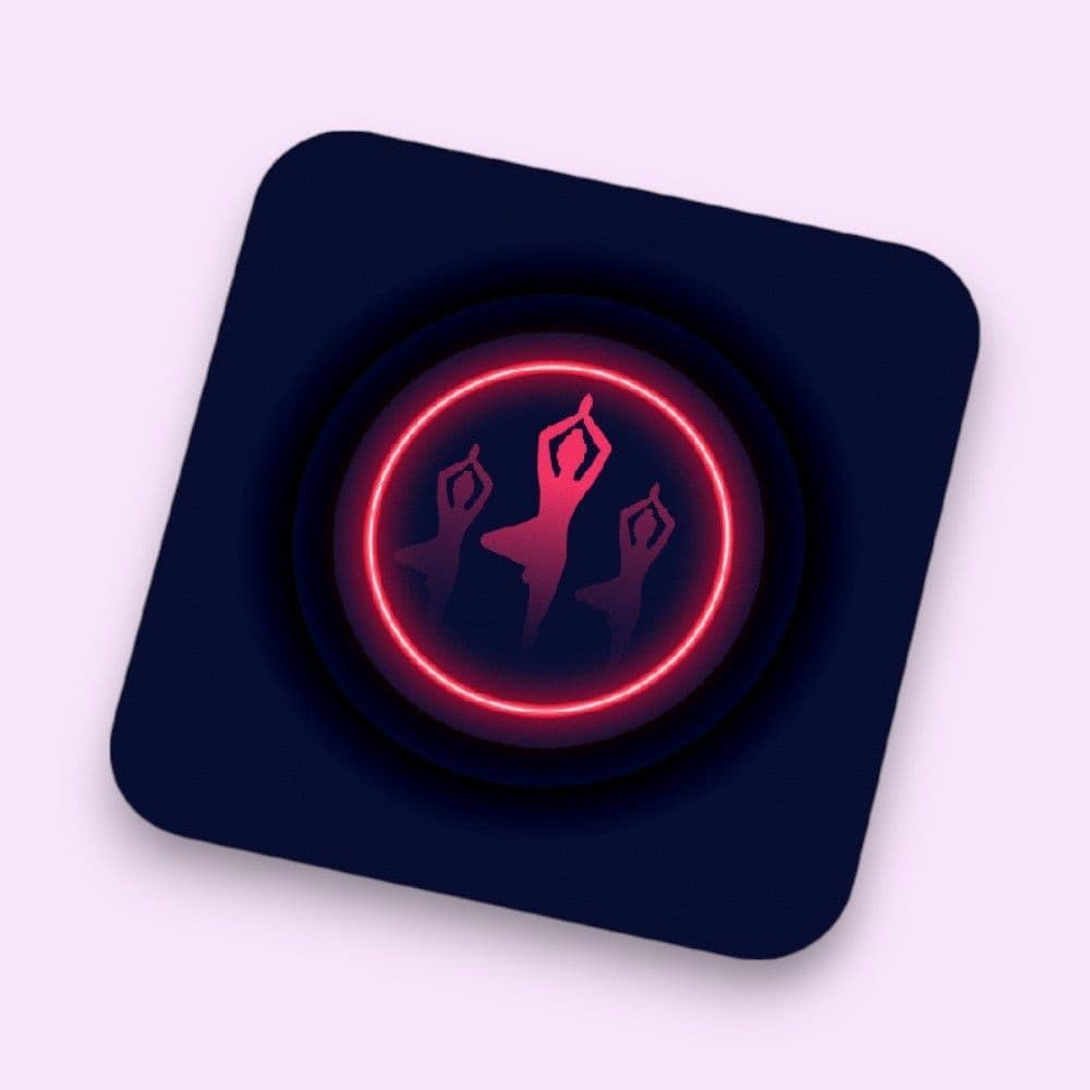 Yoga Vibes Square Coaster - Mindful Balance — image 1