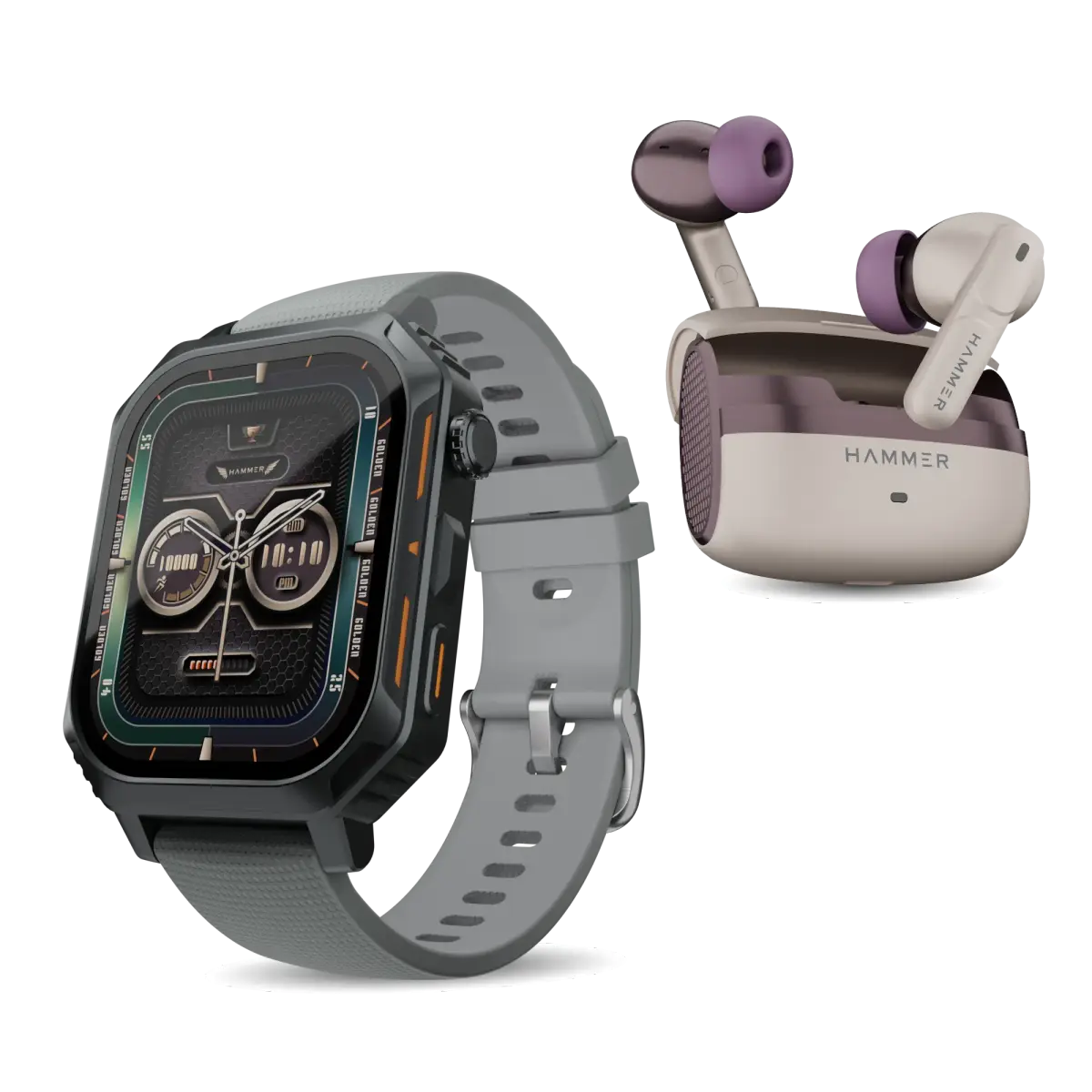 Hammer Conquer Bluetooth Smartwatch & Stellar TWS Earbuds (Combo) — image 1