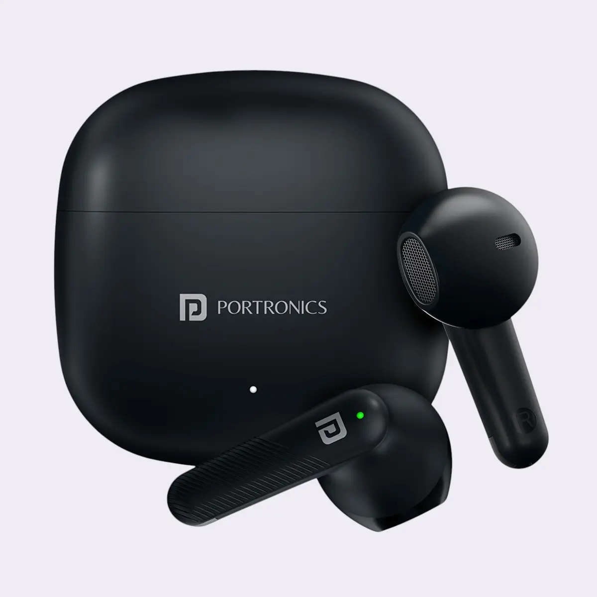 Portronics Harmonics Twins S18 Earbuds- Black — image 1
