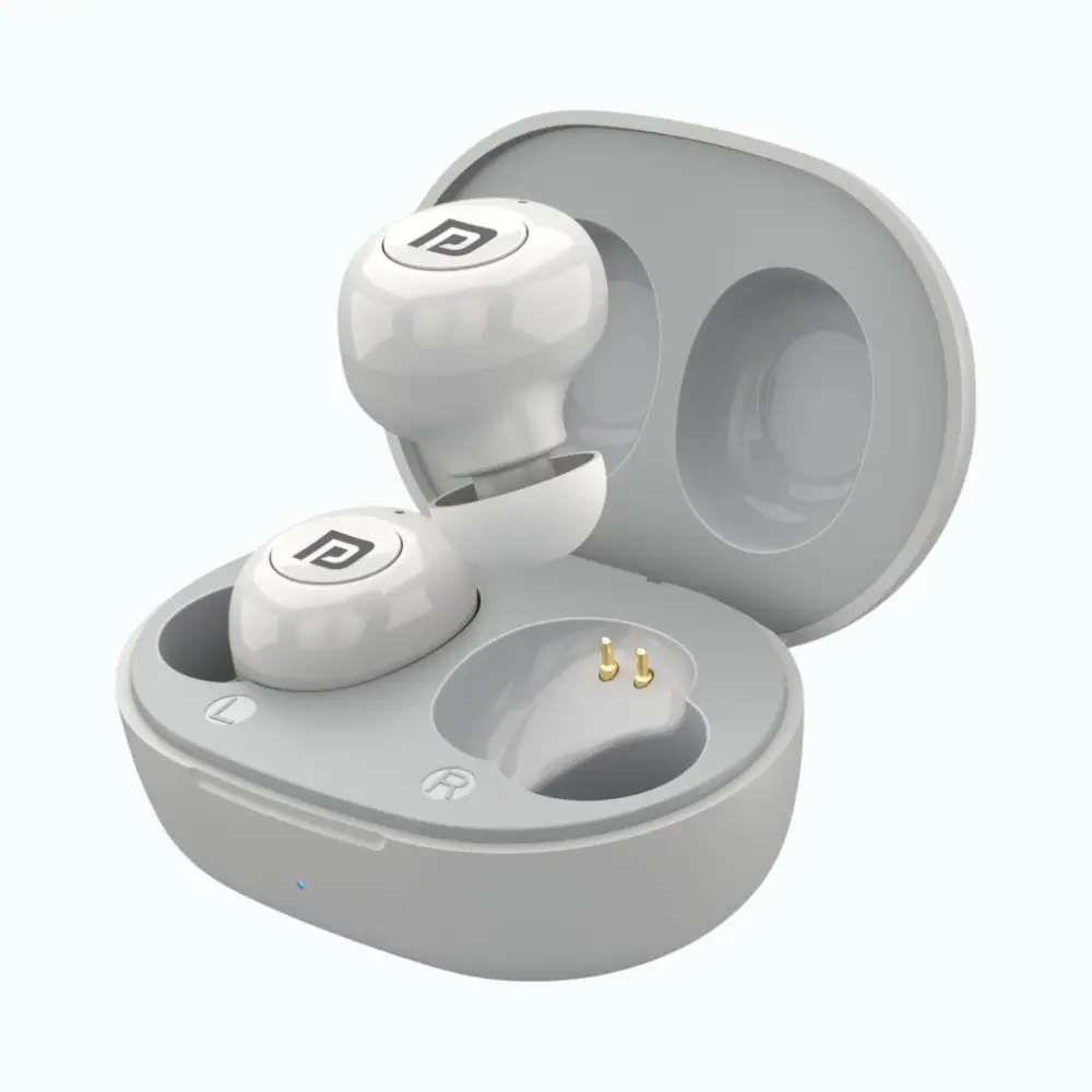 Portronics Harmonics Twins S3 Earbuds- White — image 1