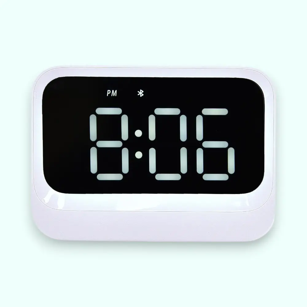 Urban Gear Buzz Bluetooth Speaker with Alarm Clock- White — image 1