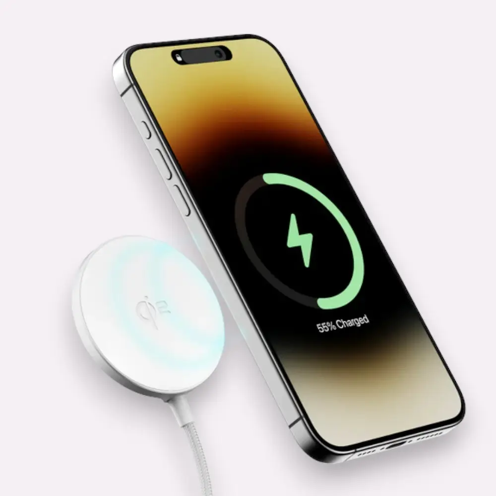 Ambrane AerosynQ B Wireless Charger- White — image 1