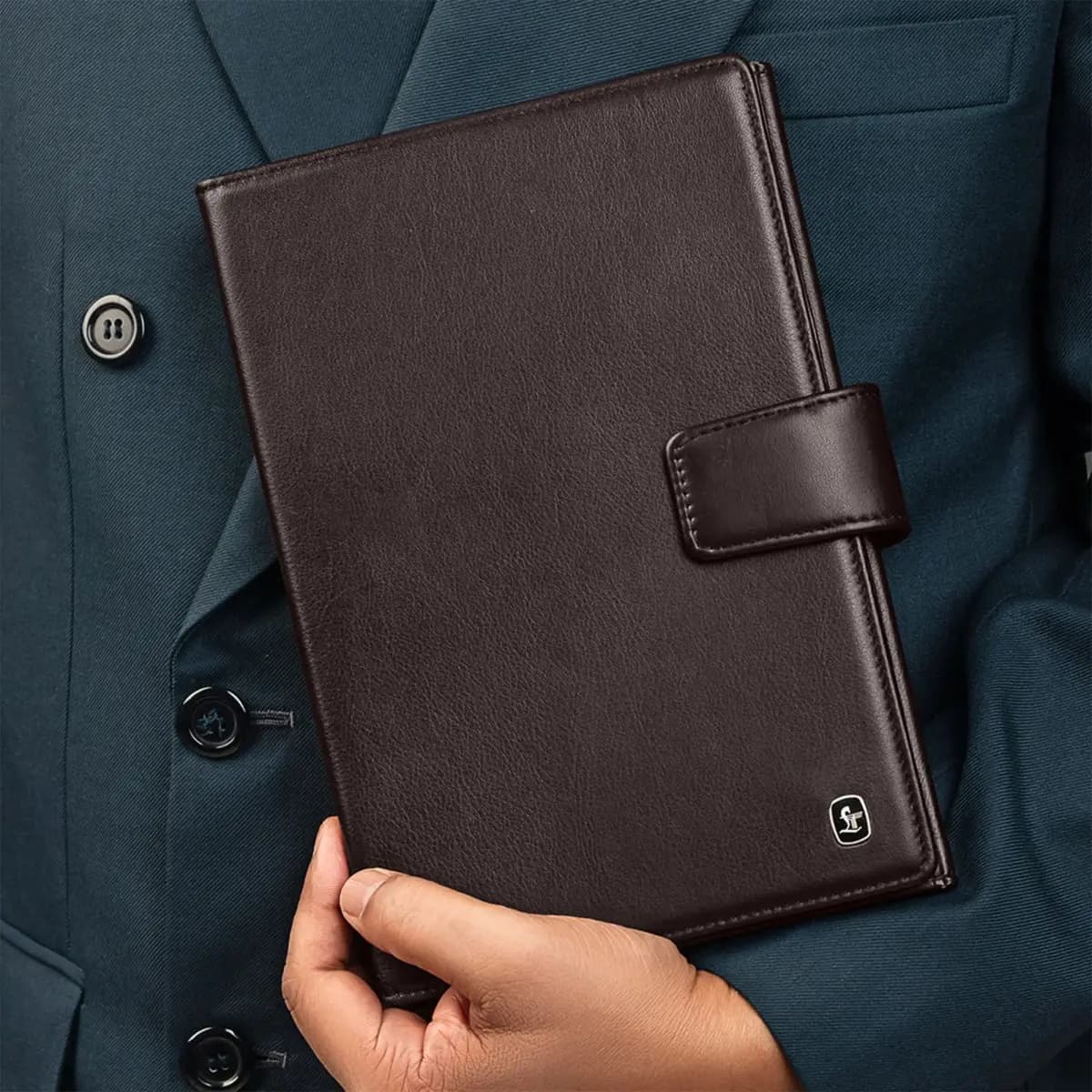 LT Smart Leather Notebook with Power Bank (5000 mAh) | Diary with Power Bank | Color: Brown — image 1