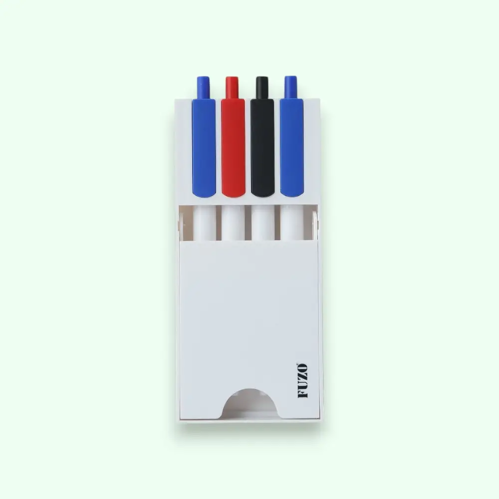 Fuzo Flare 4 Pens' Set with Mobile Stand- White — image 1