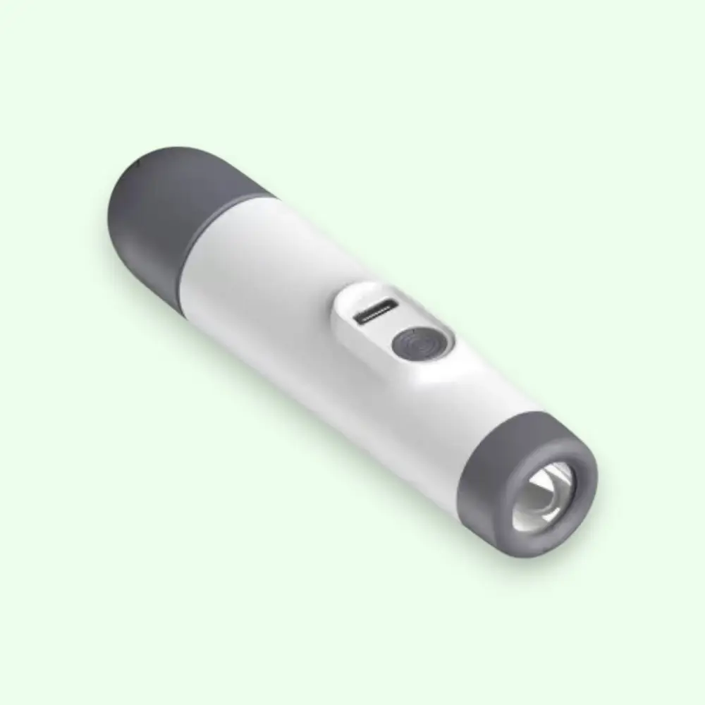 Fuzo RayLax Rechargeable Torch with Massager-500mAh- White — image 1