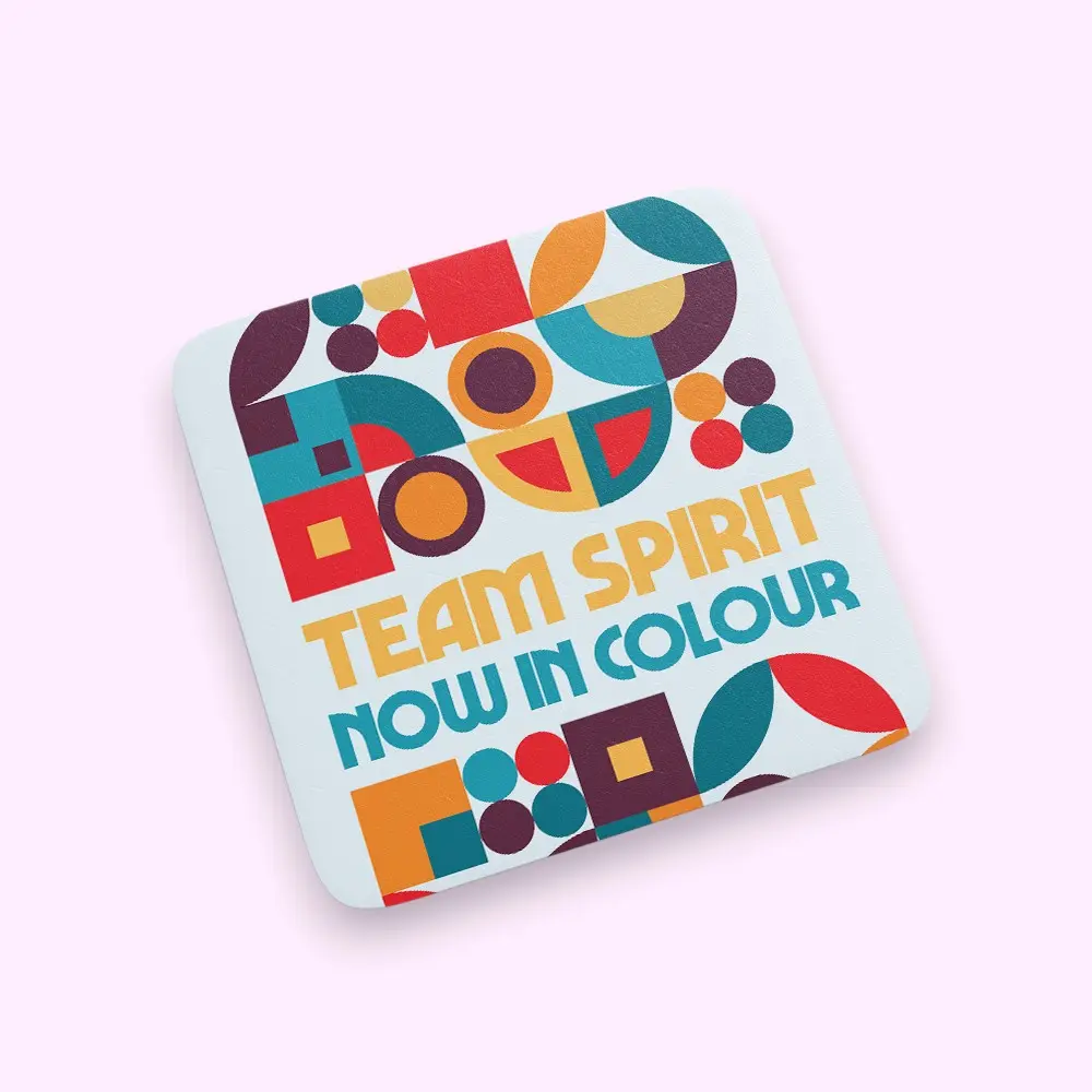 Holi Team Spirit Colour- Coaster 4* 4 inches — image 1